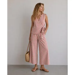 Pantalón de mujer culotte de lino