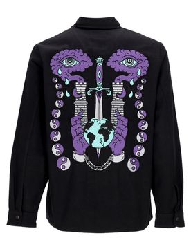 Camicia Manica Lunga Uomo Art Of Seeing Flannel Shirt Black