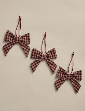 Pack Woven Gingham Bows Red Mix - M&S - FashionsVida