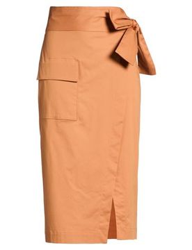 Falda midi Mujer Camel 36 Mujer