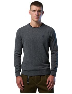 Maglione pullover grigio in misto cashmere 699775