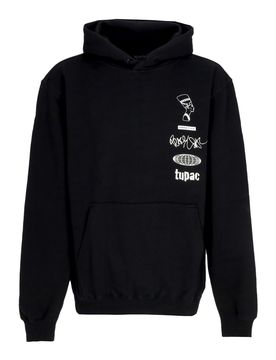 Felpa Cappuccio Uomo Stay Up Hoodie X Tupac Black