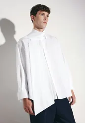Oversized Shirt mit Schleife Weiß XS