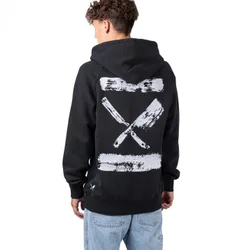 Inked Raglan Hoodie Black / White M Herren