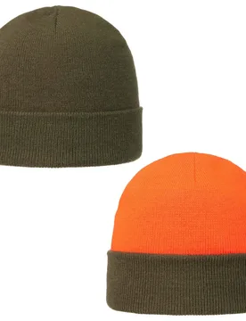 Signal Reversible Beanie by - olive - Size: One Size - Lodenhut Manufaktur - FashionsVida