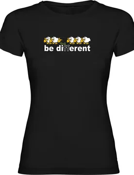 Maglietta A Maniche Corte Be Different Run Black L - Kruskis - FashionsVida