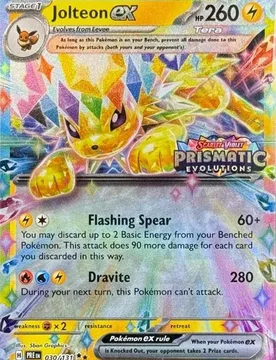 Pokemon SV Prismatic Evolutions 030/131 Jolteon ex (Prismatic Evolutions Stamp) - Pokémon - FashionsVida