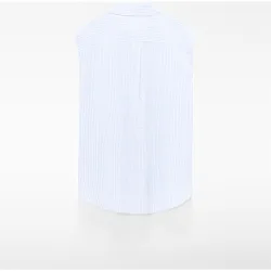 Camisa de mujer de rayas en tejido seersucker