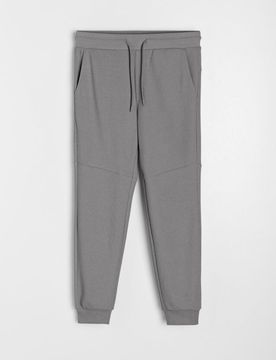 Pantaloni jogger in tessuto piqué - grigio medio
