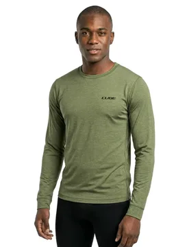 Maglietta A Maniche Lunghe Atx Olive - CUBE - FashionsVida