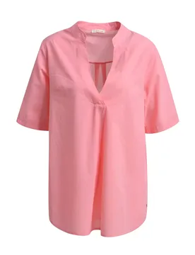 BLOUSE V-NECK SHORT SLEEVES female - XL - FashionsVida