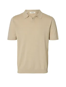Poloshirt SLHMATTIS beige XL - Selected - FashionsVida
