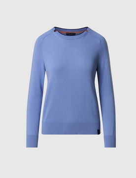 Felpa girocollo donna azzurro