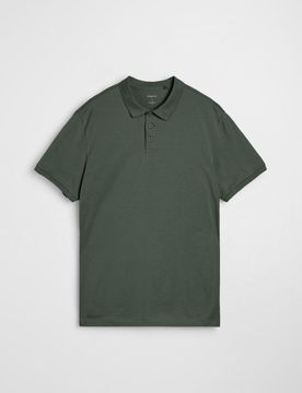 Polo in cotone - verde polveroso