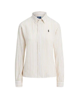 POLO Leinenbluse beige XL damen - Ralph Lauren - FashionsVida