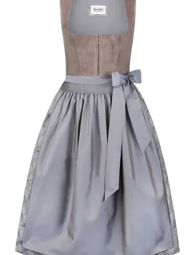 Dirndl Beatrice (taupe, Gr. 36) von Heimatgwand für Damen, 40% Baumwolle, 60% Polyester - Stockerpoint - FashionsVida