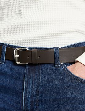 Basic Leather Belt Dark Brown Größe 105 male
