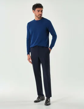 Pantalone Pellizzari drop6 blu in tela Marzotto di pura lana - Rodolfo Pellizzari - FashionsVida