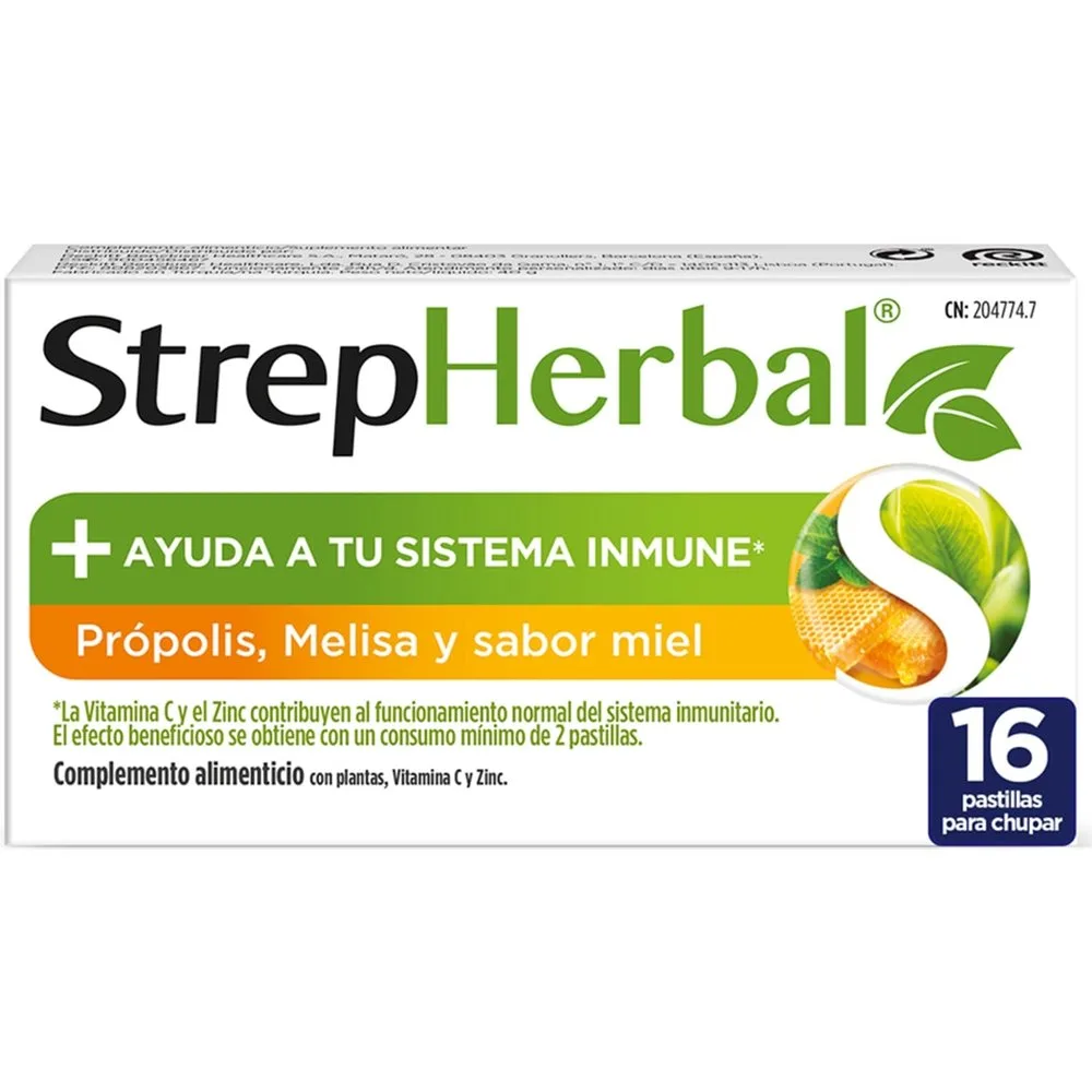 Pastillas para chupar Própolis y Melisa Sabor Miel - Strepherbal - FashionsVida