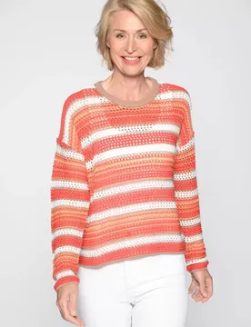 Rdh.-Pullover,1/1 Arm,Streifen female