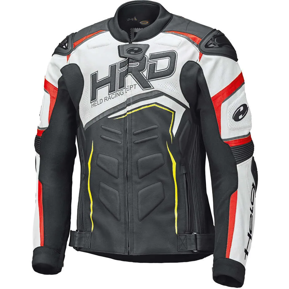 Giacca Moto Safer II Nero Bianco Rosso taglia 50 - Held - FashionsVida