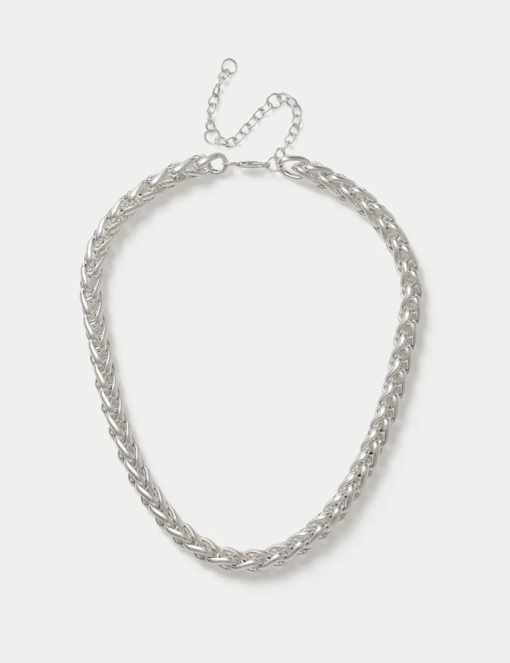 Worn Effect Chain Necklace Silver female - M&S - FashionsVida