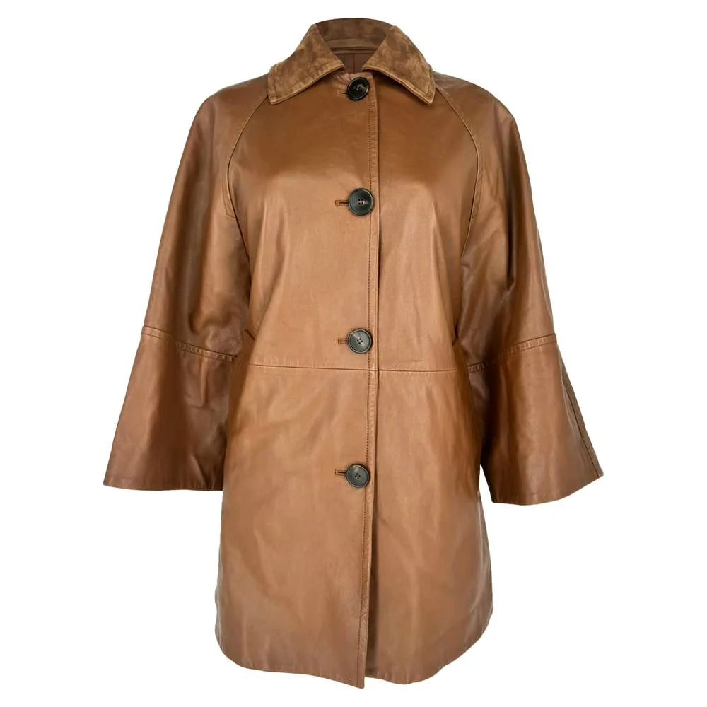 Preloved Weekend Camino Coat in Brown Leather - Multicolor - Size: 36 - Max Mara - FashionsVida