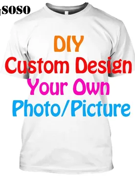 LIASOSO Customize Men's T-shirt DIY Your Own Photos/Pictures/Star/Anime/Character/Singer T Shirt 3D Print Short Sleeve Clothing - Aliexpress - FashionsVida