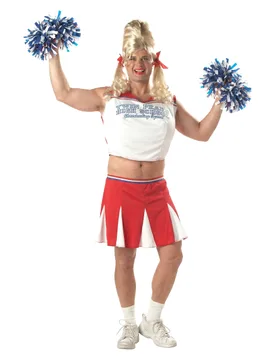 Cheerleader Männerballett Kostüm rot-weiss-blau - KARNEVAL-MEGASTORE - FashionsVida
