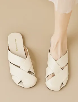 Women Closed Toe Mule Slippers Outdoor Wear Retro Fashion Soft Sole Flat Sandals Comfortable Daily Casual Footwear For Summer Ma - Aliexpress - FashionsVida