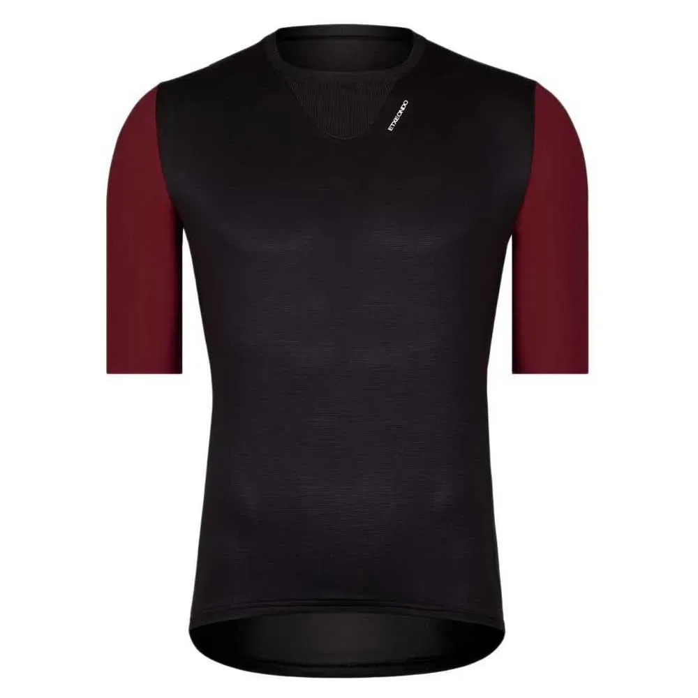 Maglia Da Enduro A Maniche Corte Barden Black / Maroon - Etxeondo - FashionsVida