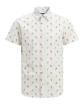 Chemise à Manches Courtes Garcia Cloud Dancer XL