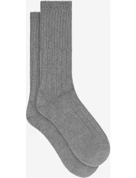 Calcetines de meda caña de canalé con cachemire - Dim - FashionsVida