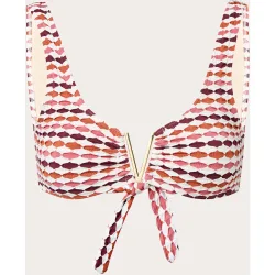 Top de bikini estampado