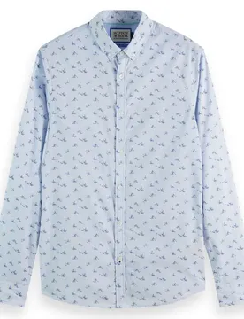 Chemise à Manches Longues Allover Print Naval Flag Aop M