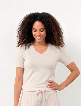 T-shirt à manches courtes Beige beige M