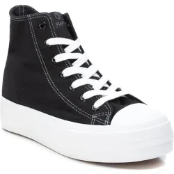Zapatillas deportivas de mujer abotinadas con cordones y suela de goma