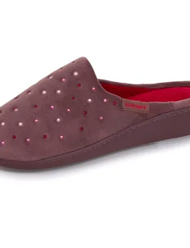 Chaussons Mules Taupe talon taupe 36 - Isotoner - FashionsVida