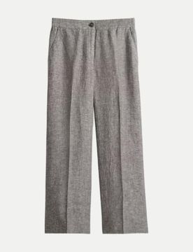 Hose Maikito light aus Leinen Grau 38