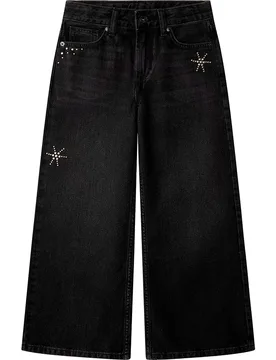 Jeans Taille Haute Wide Leg Fs Lexy Studs Denim Black 9A1 10 Années Fille - Pepe jeans - FashionsVida