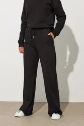 Tall Wide Leg Joggers Pants - Black - Size: 20