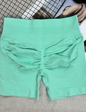 Shorts de yoga sin costuras de cintura alta para mujeres - Elásticos, levantadores de glúteos, adecuados para correr, fitness y actividades al aire