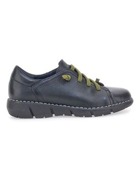 Scarpe nere in pelle con lacci a contrasto 11613 37