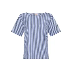 Camicia Righe Bianco/navy Blue S34213