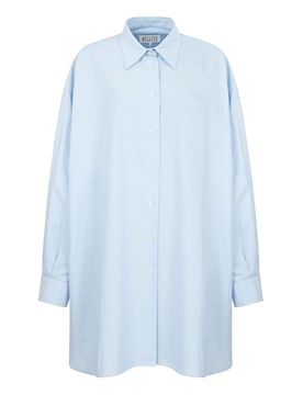 Camicia in cotone con spalla abbassata