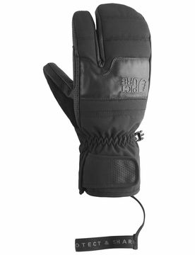 Atmungsaktive und wasserfeste Fäustlinge für Ski Sparks Mitts Black für Herren aus Leder Größe 10 schwarz