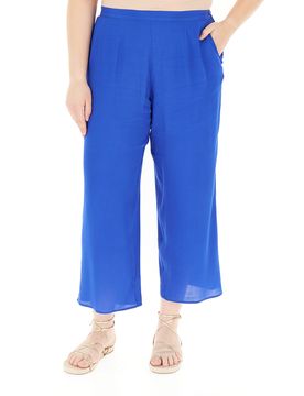 Pantalone wide leg BLU ELETTRICO 45