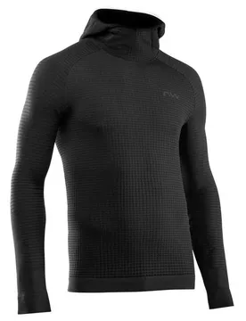 Felpa Con Cappuccio Route Knit Black