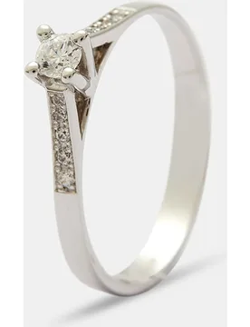Anillo solitario de oro y brillantes - El Corte Inglés - FashionsVida