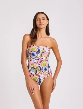 Floral Bandeau Swimsuit Multi female - Seafolly - FashionsVida